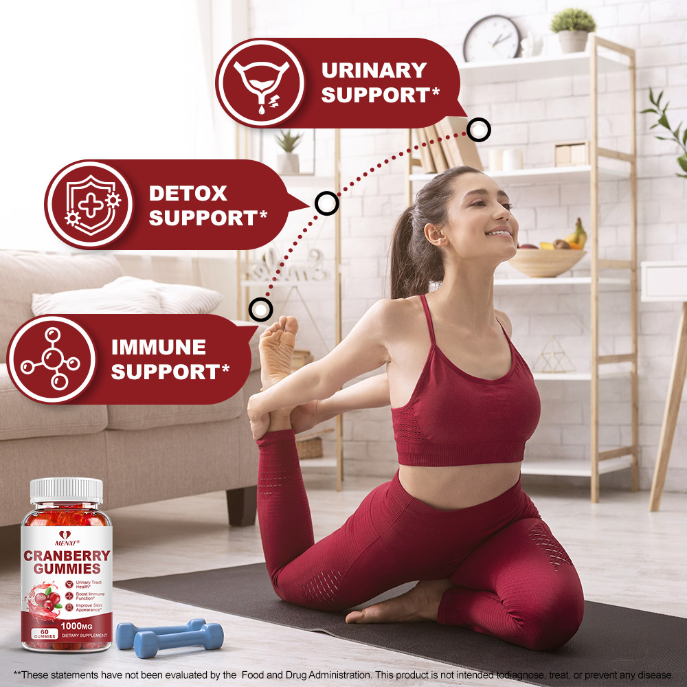 Cranberry Gummies 1000mg – UTI Cystitis, Supports Urinary System & Immune Health