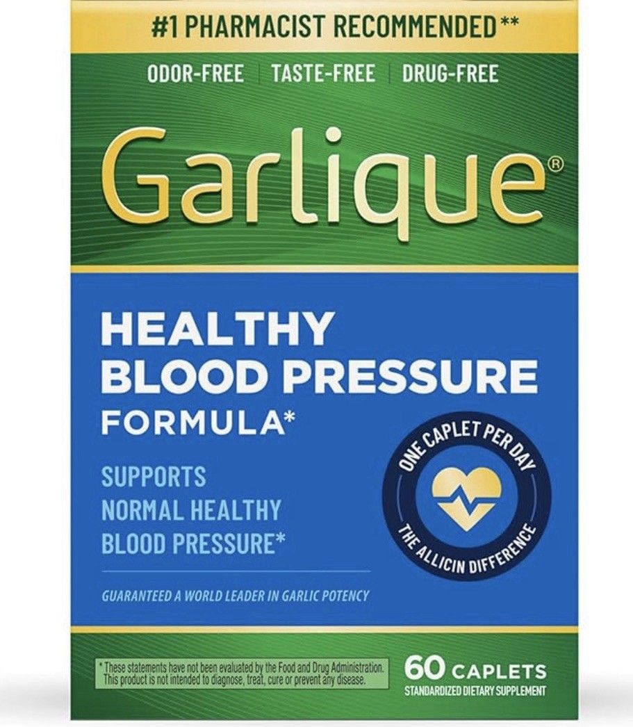3x Garlique Healthy Blood Pressure Formula 60 Caplets per ea. BB: 02/27 – 03/28