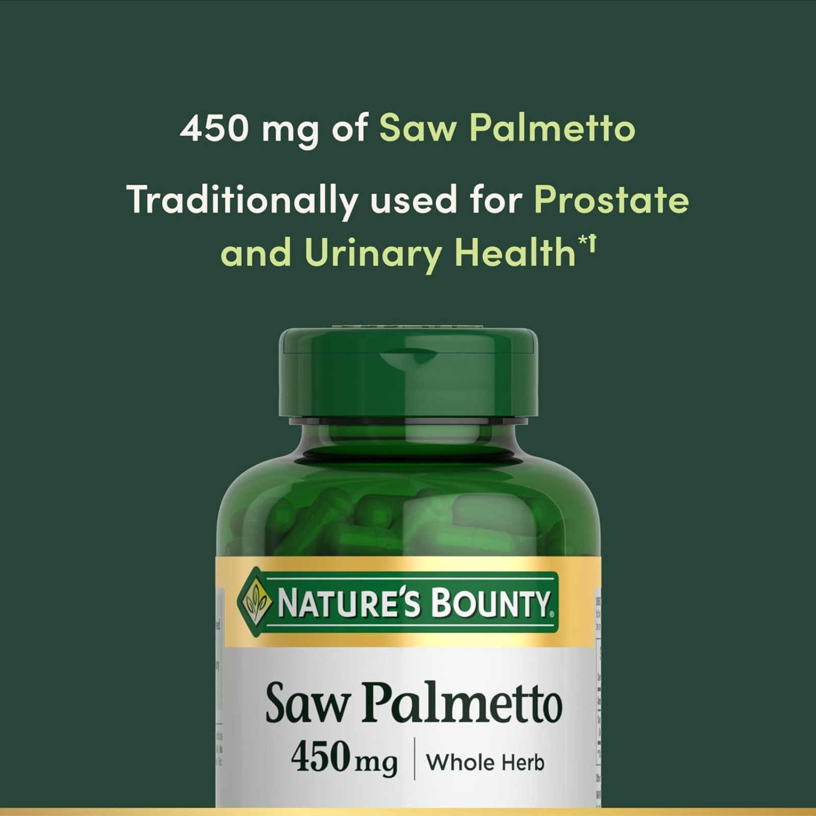 Nature’s Bounty Saw Palmetto 250 Count Herbal Supplement For Men’s Health