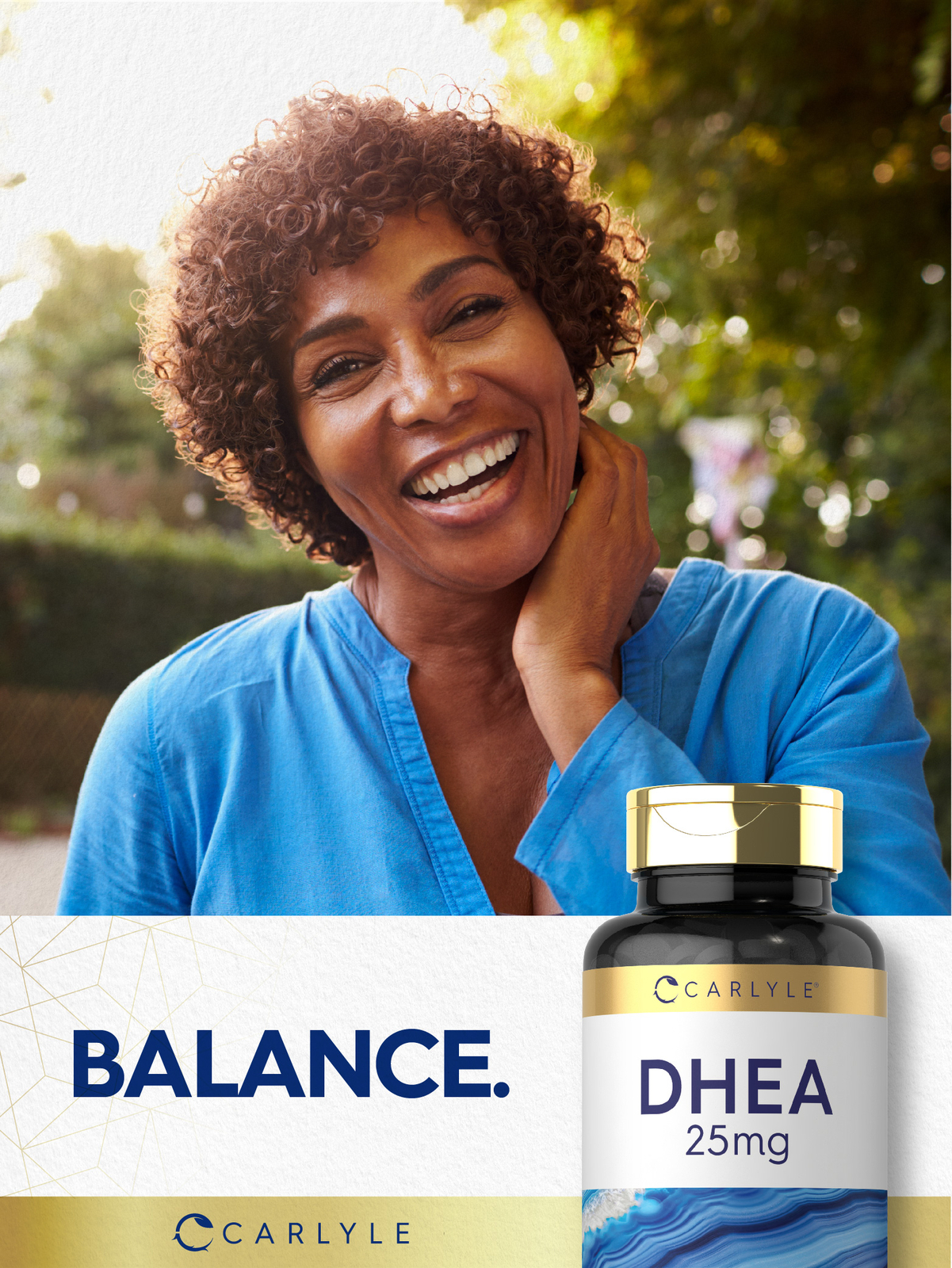 DHEA 25mg | 180 Tablets | Vegetarian | Non-GMO, Gluten Free | by Carlyle