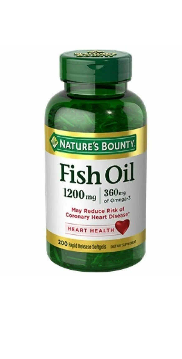 Nature’s Bounty® Fish Oil 1000mg w/ 300mg of Omega-3 • 220 Softgels