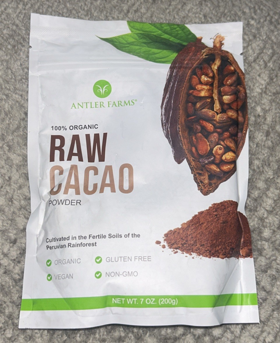 Antler Farms ~ Raw Cacao Powder ~ 40 servings ~ 7oz ~ Sealed ~ Exp.10/2027