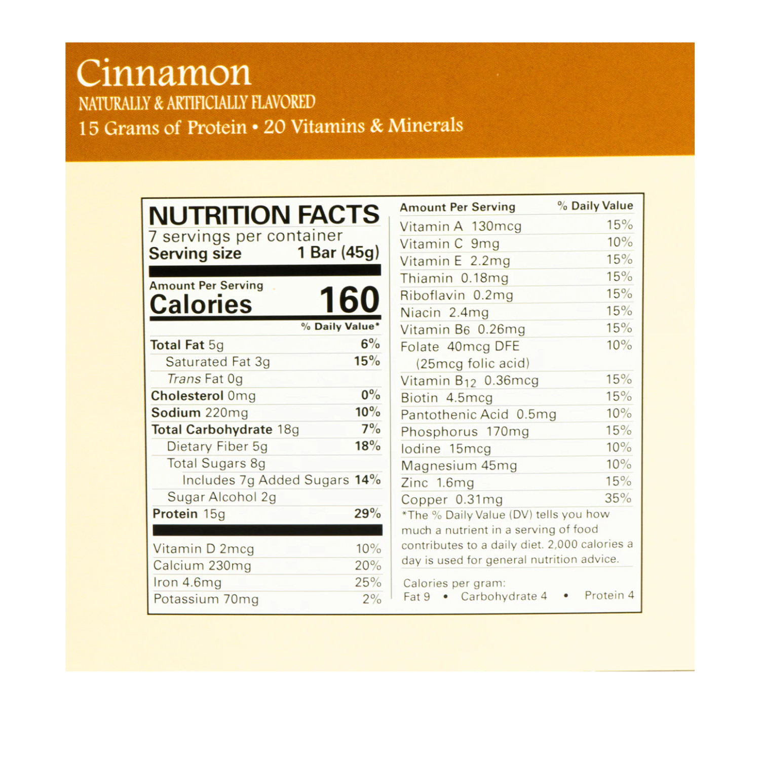 DPTG Crisp and Crunch Cinnamon Bar