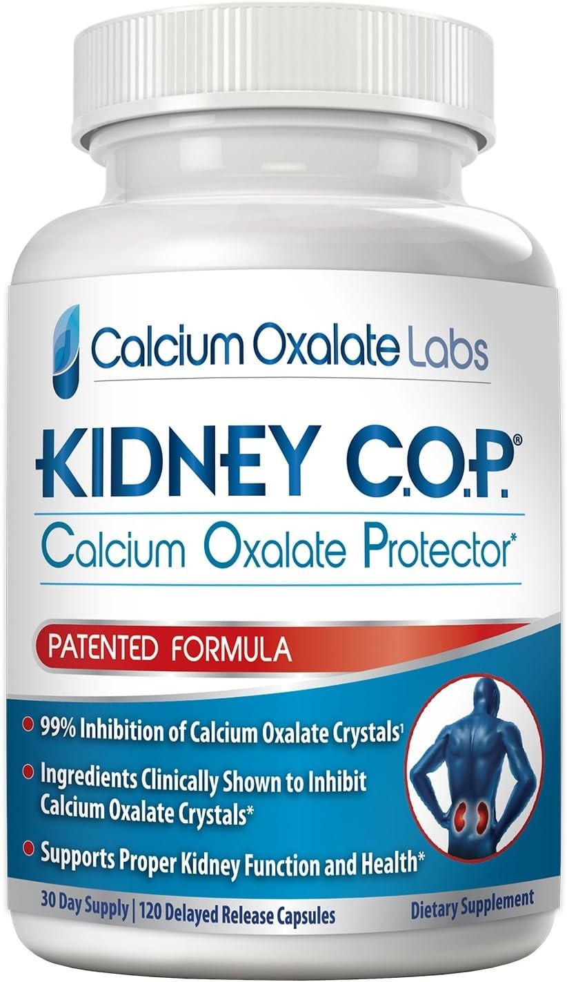 Calcium Oxalate Protector 120 Capsules, Patented Kidney Support for Calcium O…