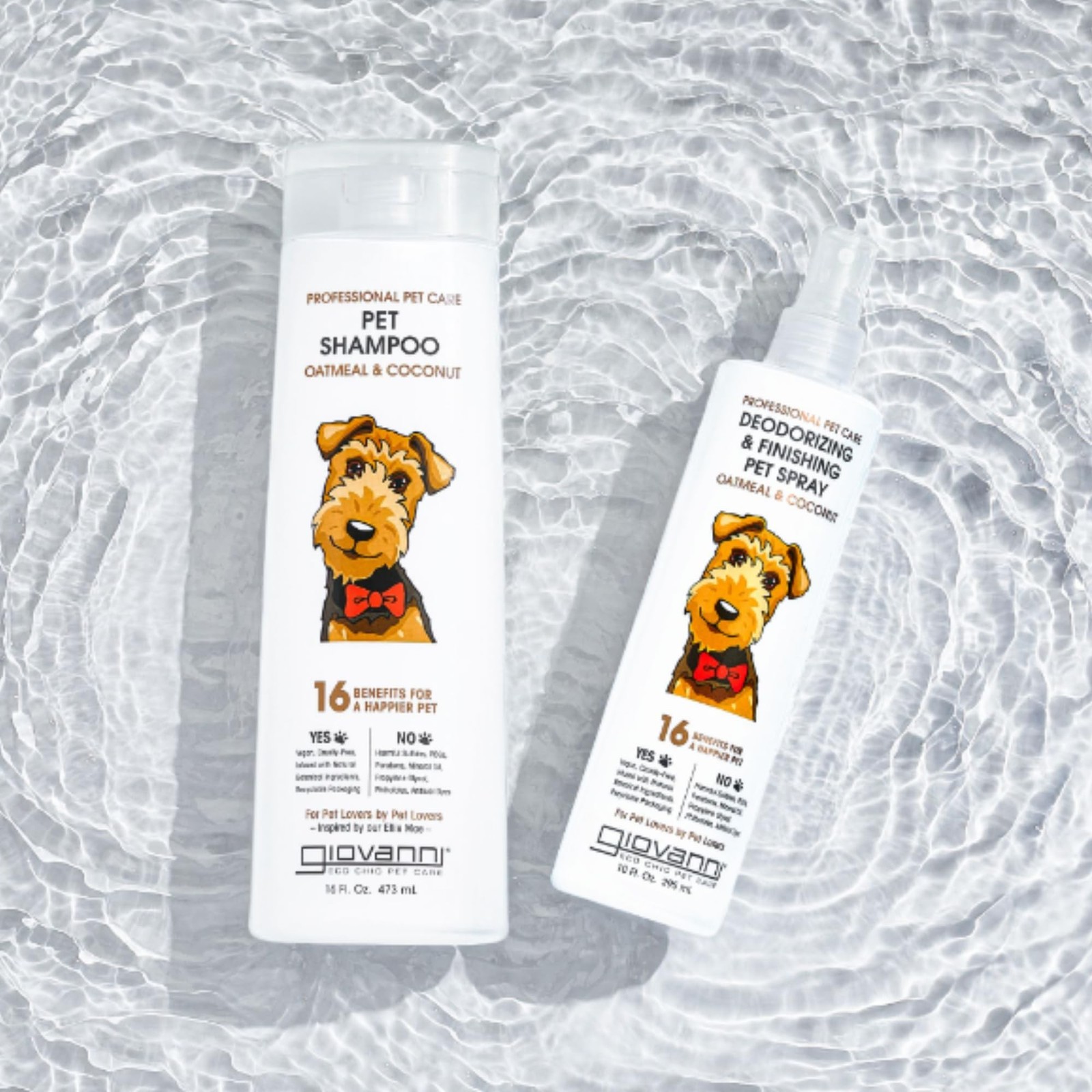 GIOVANNI Professional 2-in-1 Pet Shampoo & Conditioner – for Dogs & Cats, Oat…