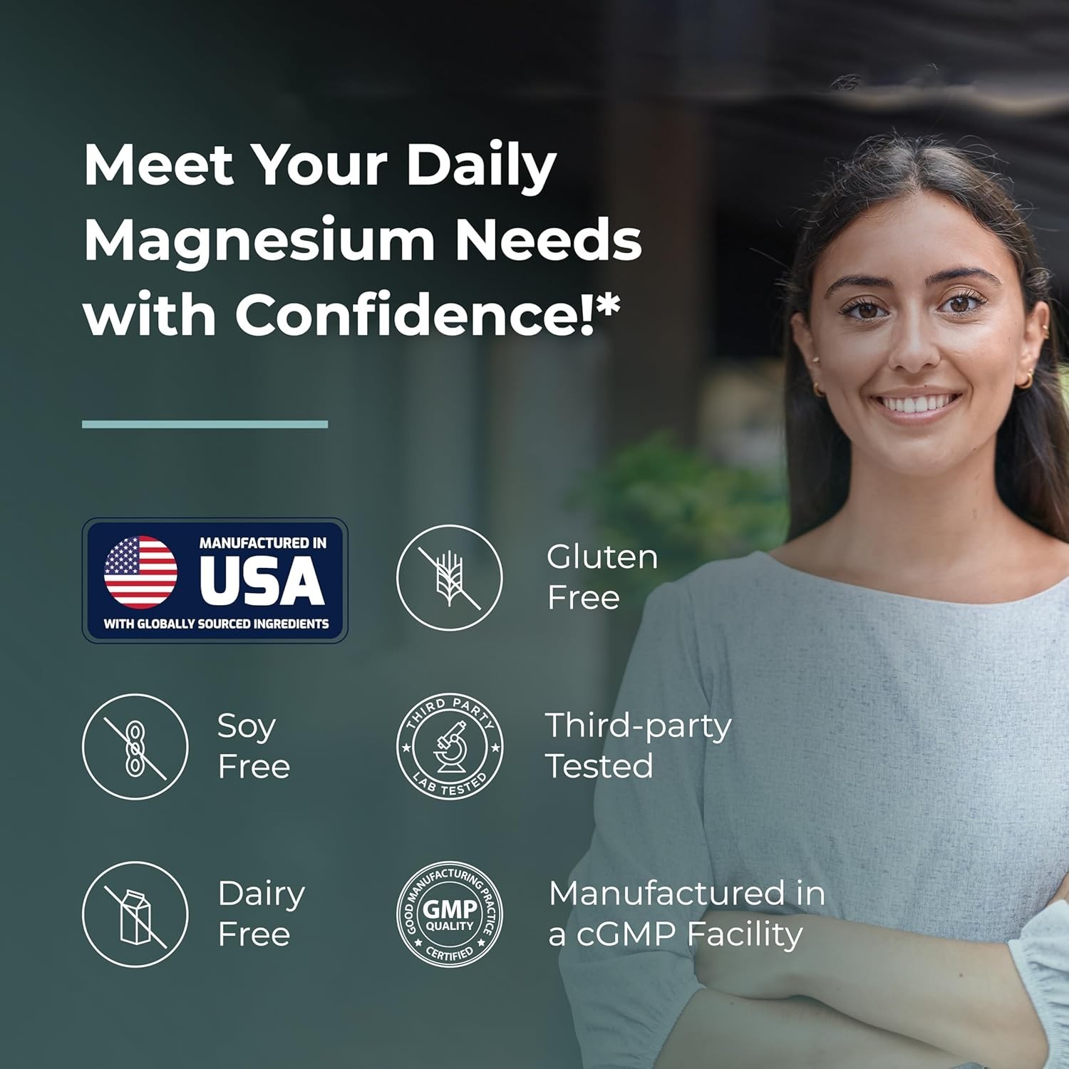 Sandhus Magnesium Glycinate Lysinate | 120 Easy to Swallow Chelated Vegan Cap…