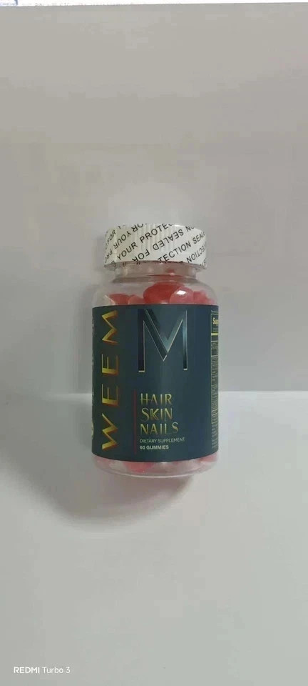 WEEM Hair Skin Nails Gummies Vegan Biotin Vitamins Healthy Hair 3Pk Exp.12/2026