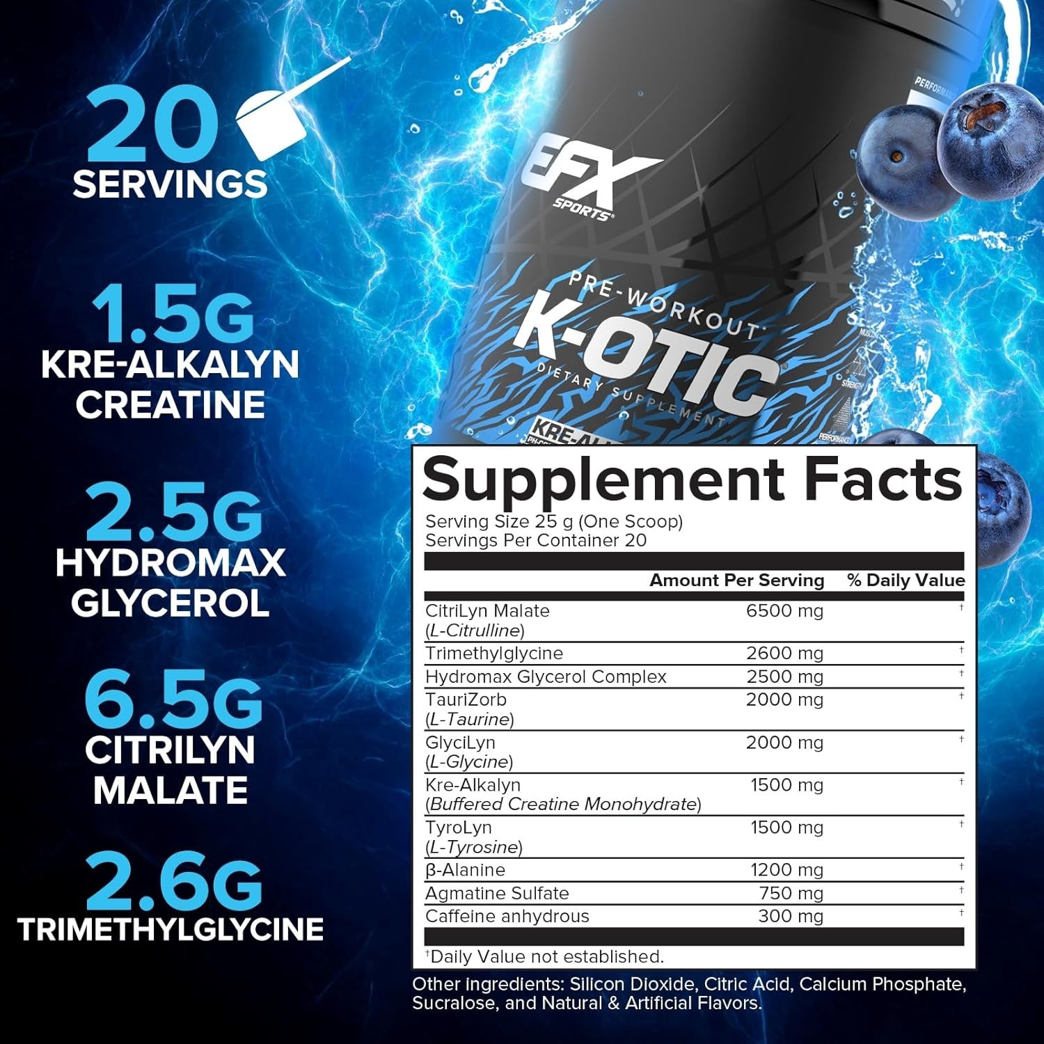 EFX, K-Otic Sample Packets, Blueberry Crush & Orange Mango, 5 of each flavor