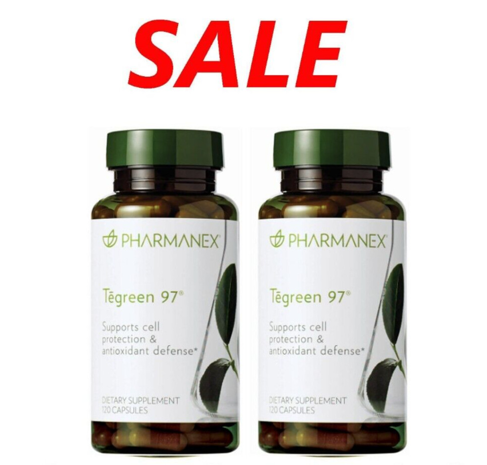 2-PACK Nu Skin Nuskin Pharmanex Tegreen 97 120 Caps NEW-STOCK 05/2026