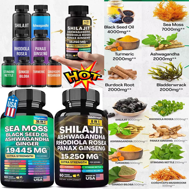 Improved Dynamic Vitality Bundle – Sea Moss Multivitamin & Shilajit Power Combo