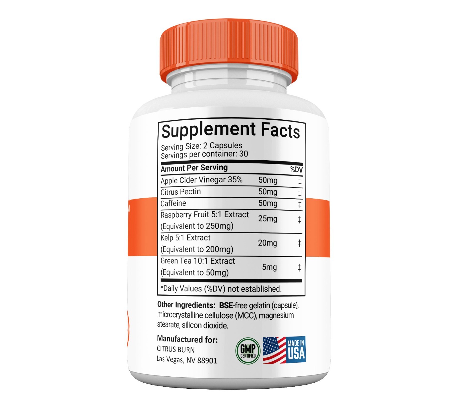 Citrus Burn Capsules, Max Strength Natural Supplement, CitrusBurn Pills (2 Pack)