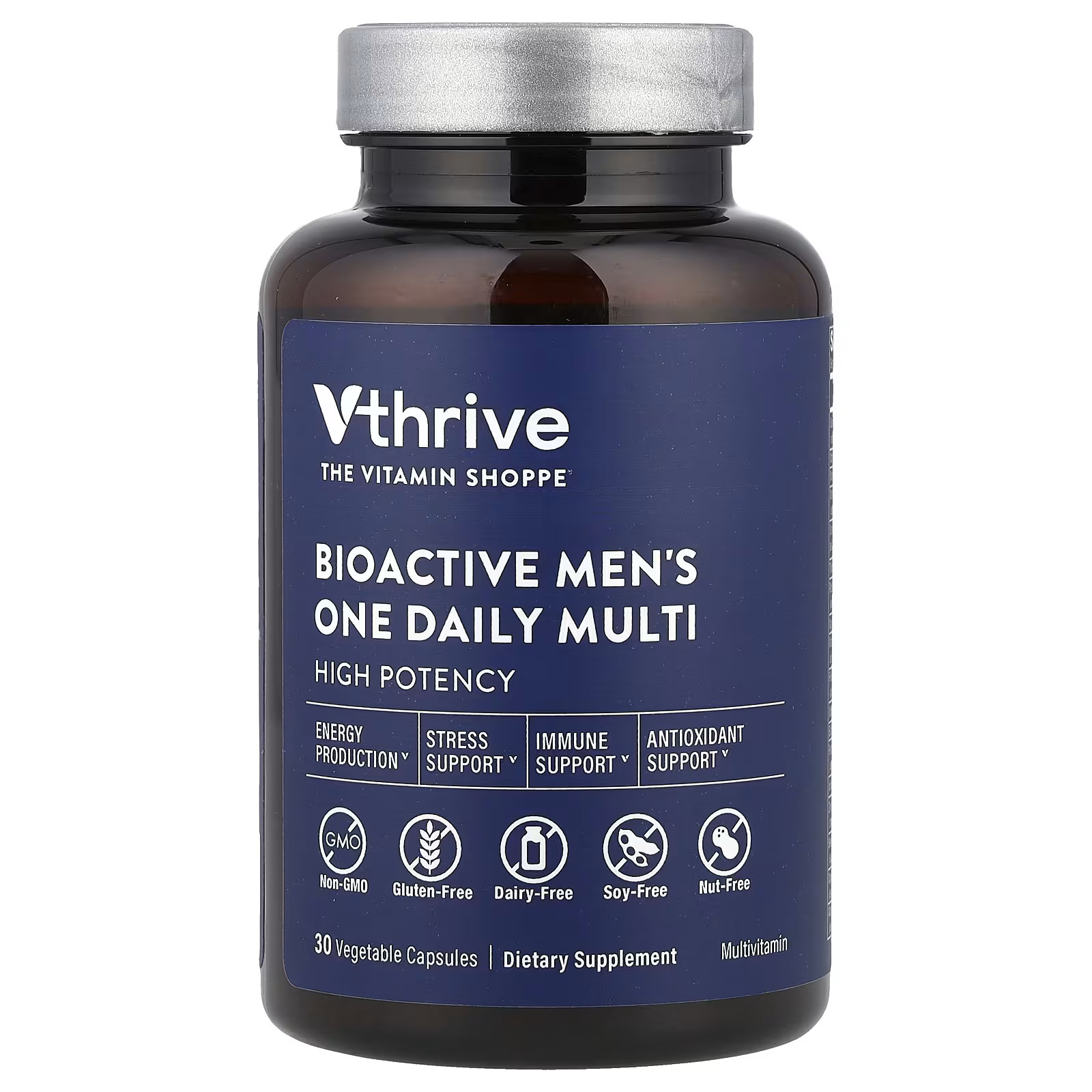 2 X Vthrive, Bioactive Men’s One Daily Multi, 30 Vegetable Capsules-worldwide