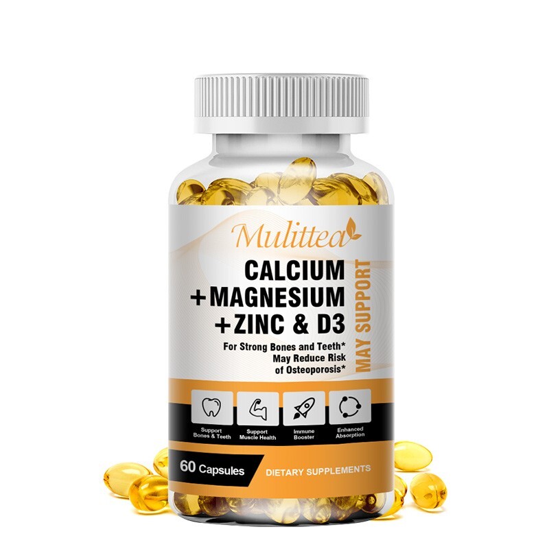 Calcium Magnesium Zinc Vitamin D3 1000MG Complex Softgels-High Absorption