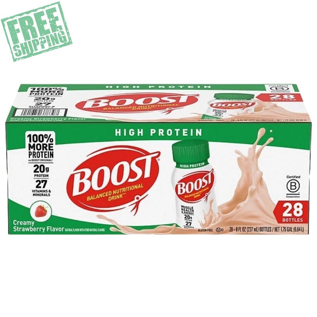 BOOST 20g High Protein Nutritional Drink, Strawberry (8 fl. oz., 28 ct.)