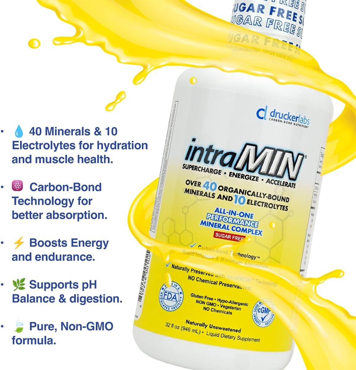 Drucker Labs – intraMIN Organic Liquid Minerals Supplement for Men, Women, Kid