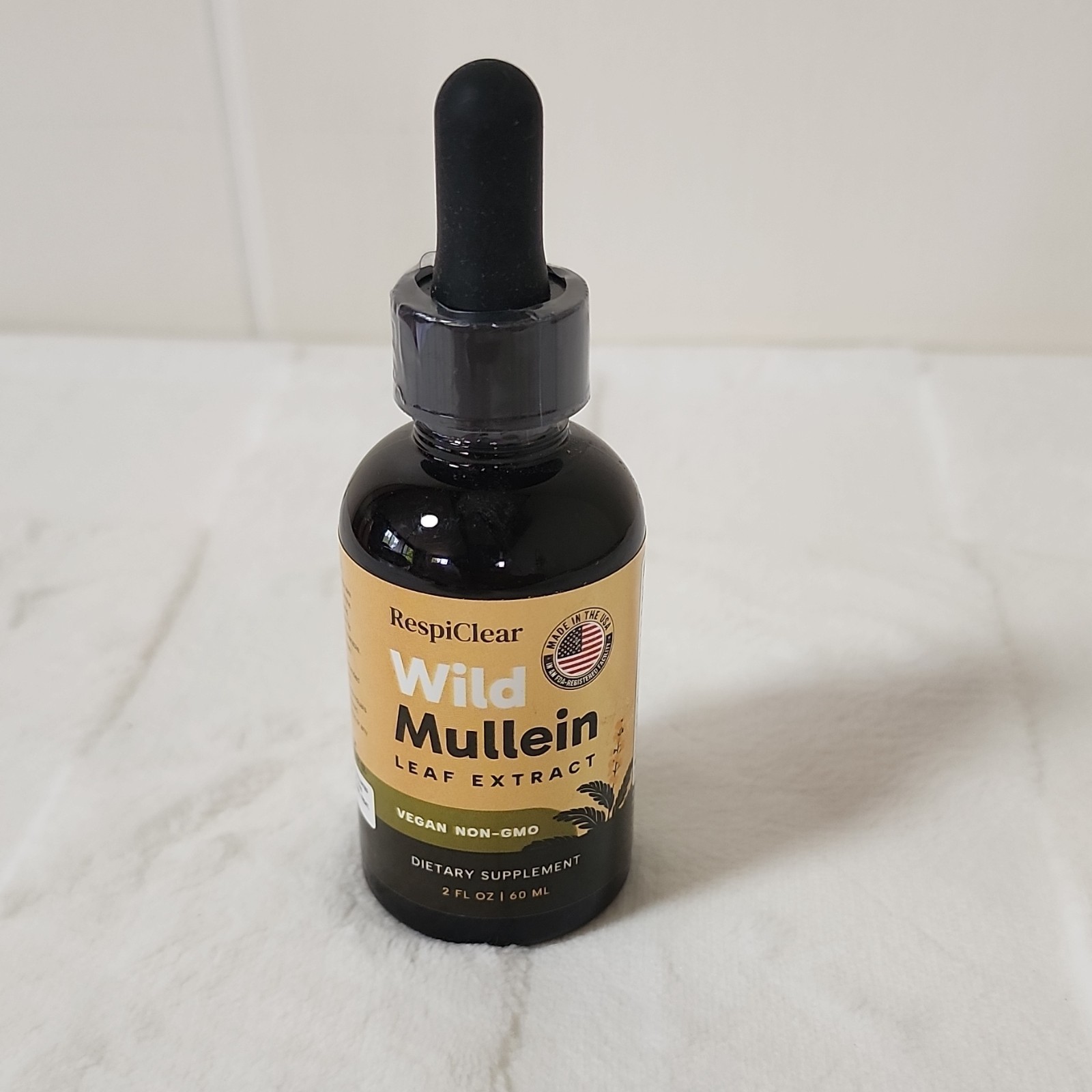 RespiClear Wild Mullein Leaf Extract Respiratory Health Vegan Non-GMO 2 fl oz
