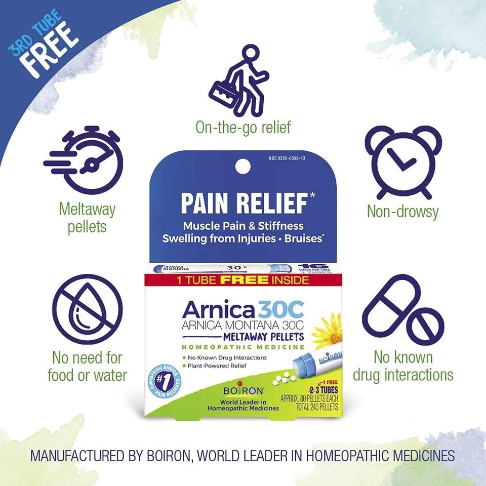 Boiron Arnica Montana 30C Homeopathic Medicine for Relief from Muscle Pain – 232