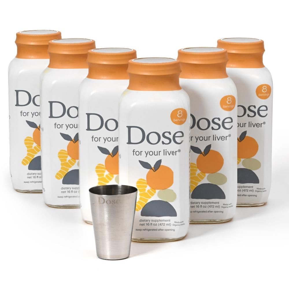 Liver Cleanse Detox w/ Milk Thistle & Herbs, 6x16oz Bottles