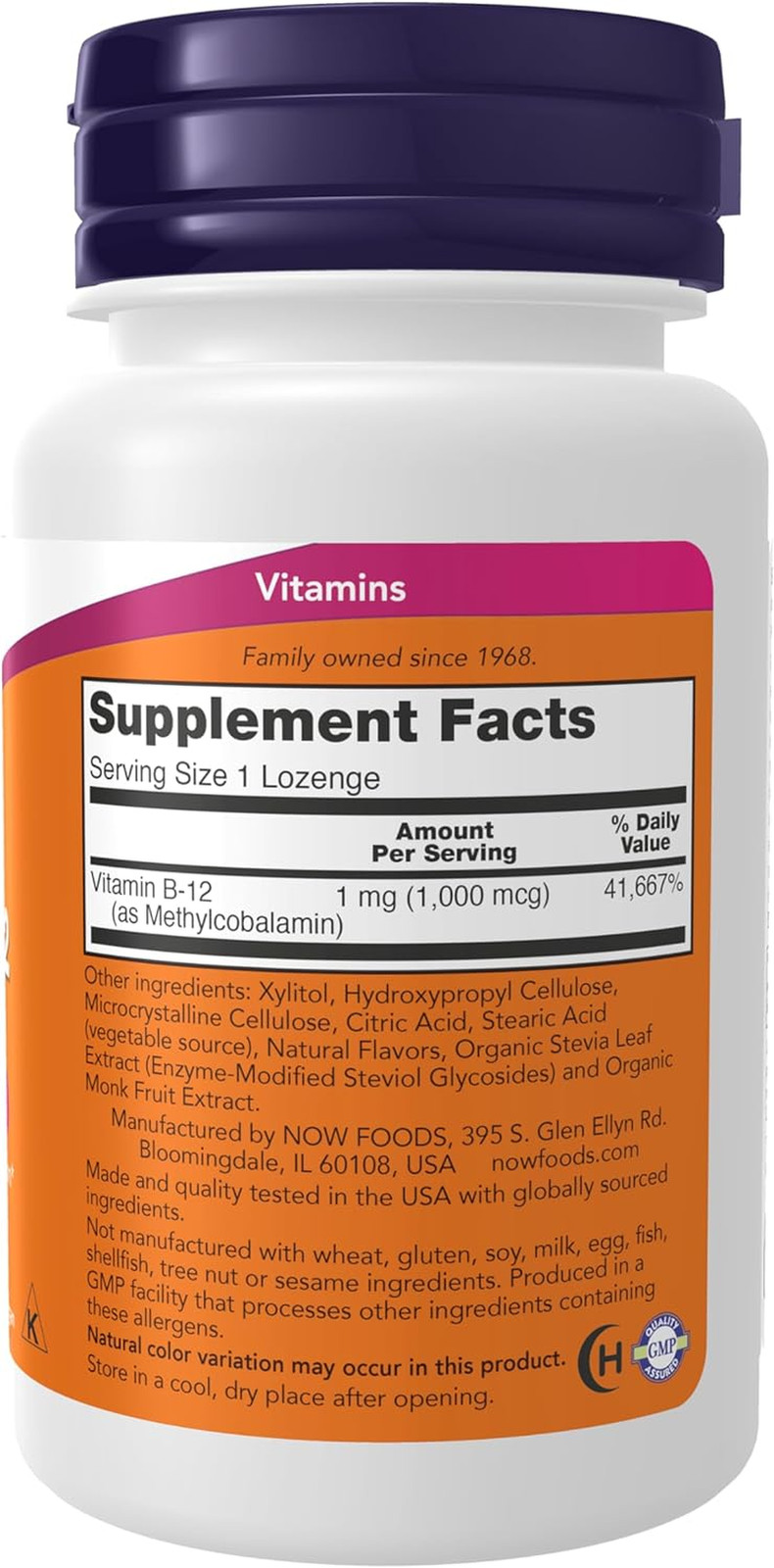 NOW Supplements, Methyl B-12 (Methylcobalamin) 1,000 Mcg, Nervous System Health*