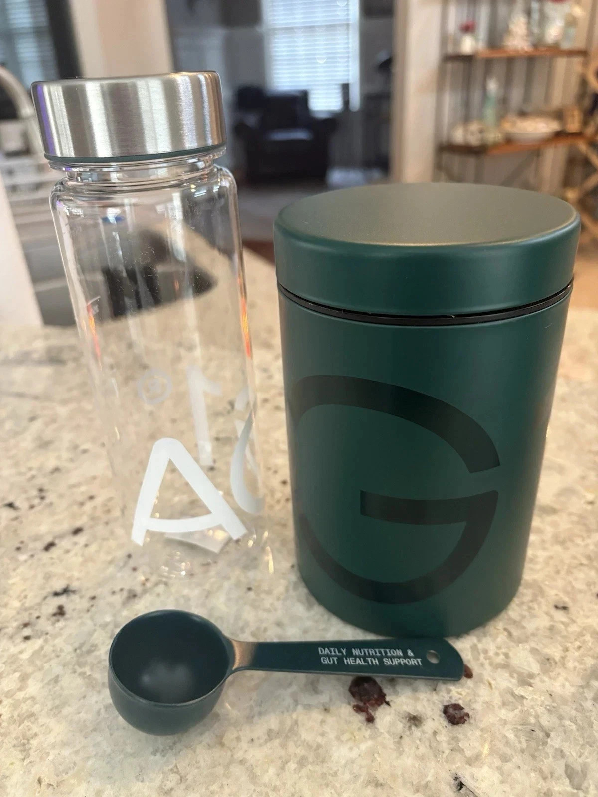 AG1 Shaker Bottle Stainless Steel Lid, Container And Scoop All Brand New Items