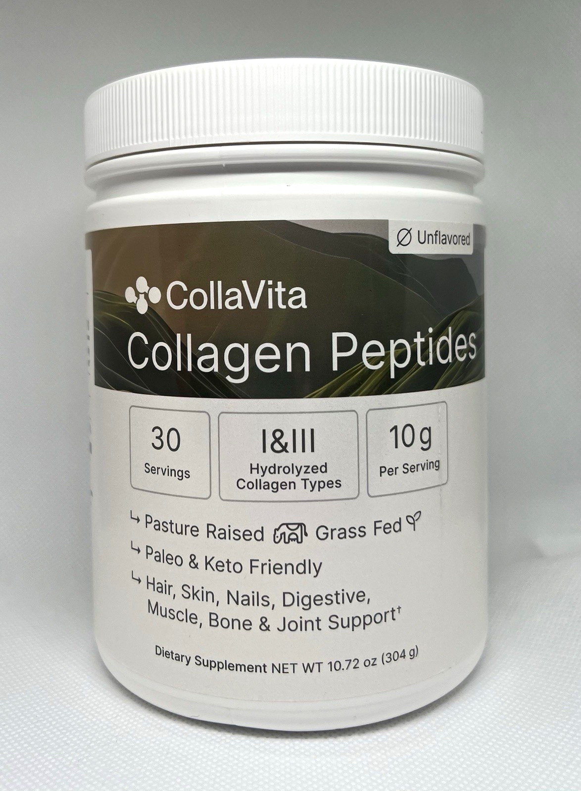 CollaVita Collagen Peptides Types I & III Hydrolyzed Unflavored 10.72 oz