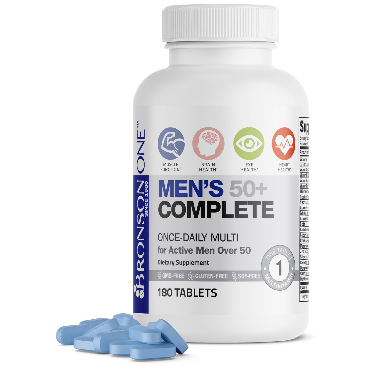Bronson One Daily Mens 50 Complete Multivitamin Multimineral 180 Tablets