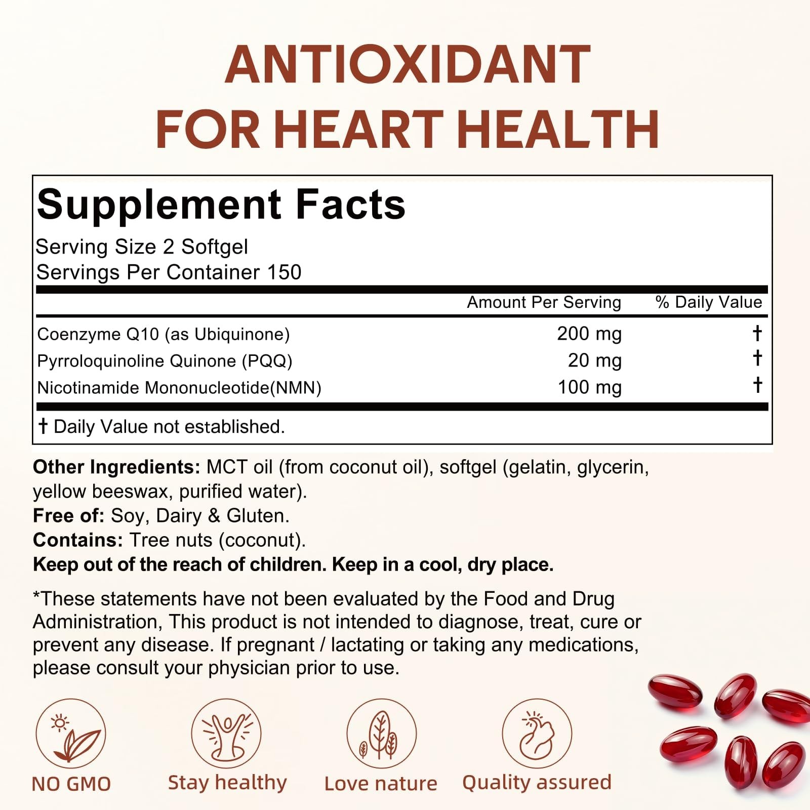 CQ10, 200 mg per Serving, 300 softgels with Coconut MCT Oil, Highly absorbabl…