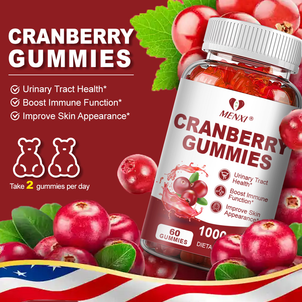 Cranberry Gummies 1000mg – UTI Cystitis, Supports Urinary System & Immune Health