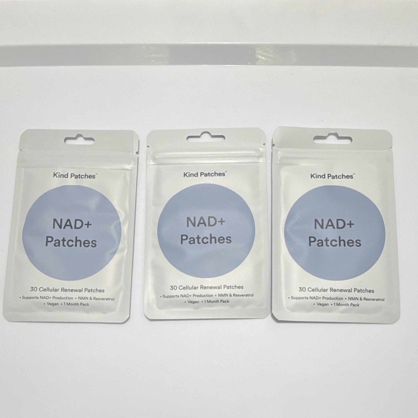 Kind Patches NAD+ Patches 3 Pack 90 Day Supply Wellness Support New Sealed