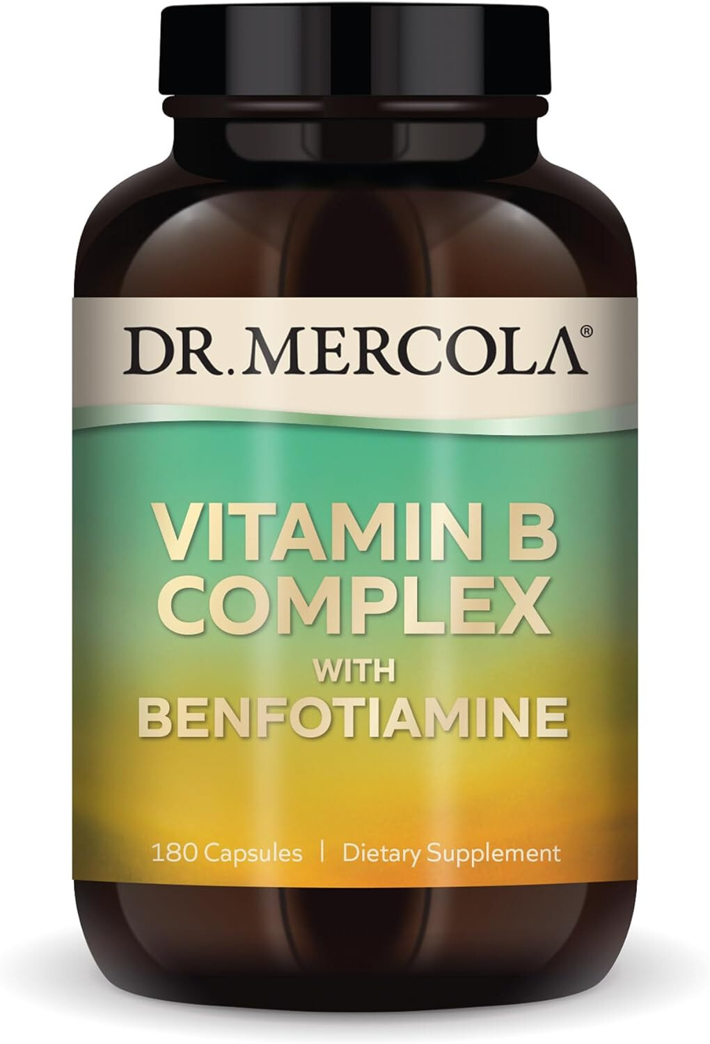 Dr. Mercola Vitamin B Complex with Benfotiamine – 180 Capsules