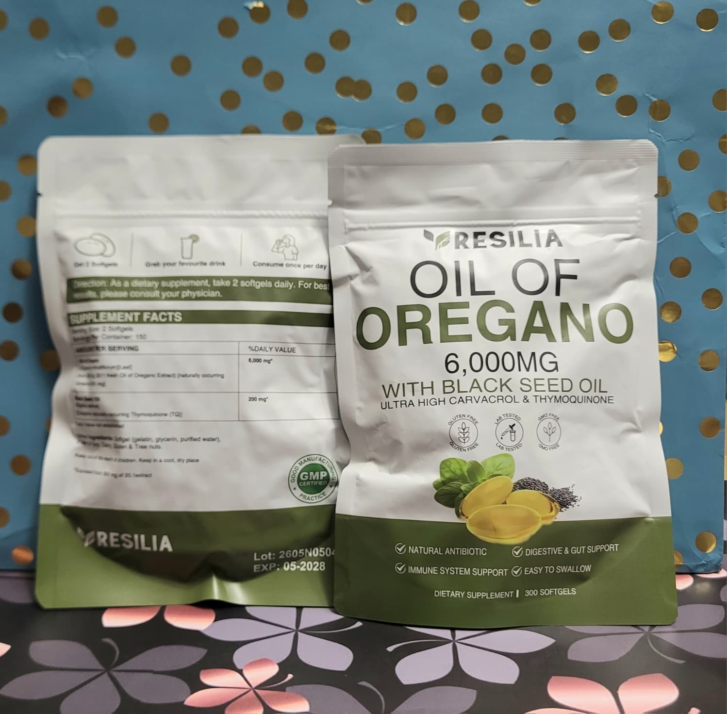 2 in 1 Oil of Oregano & Black Seed Carvacrol Immune Support 300 Softgels