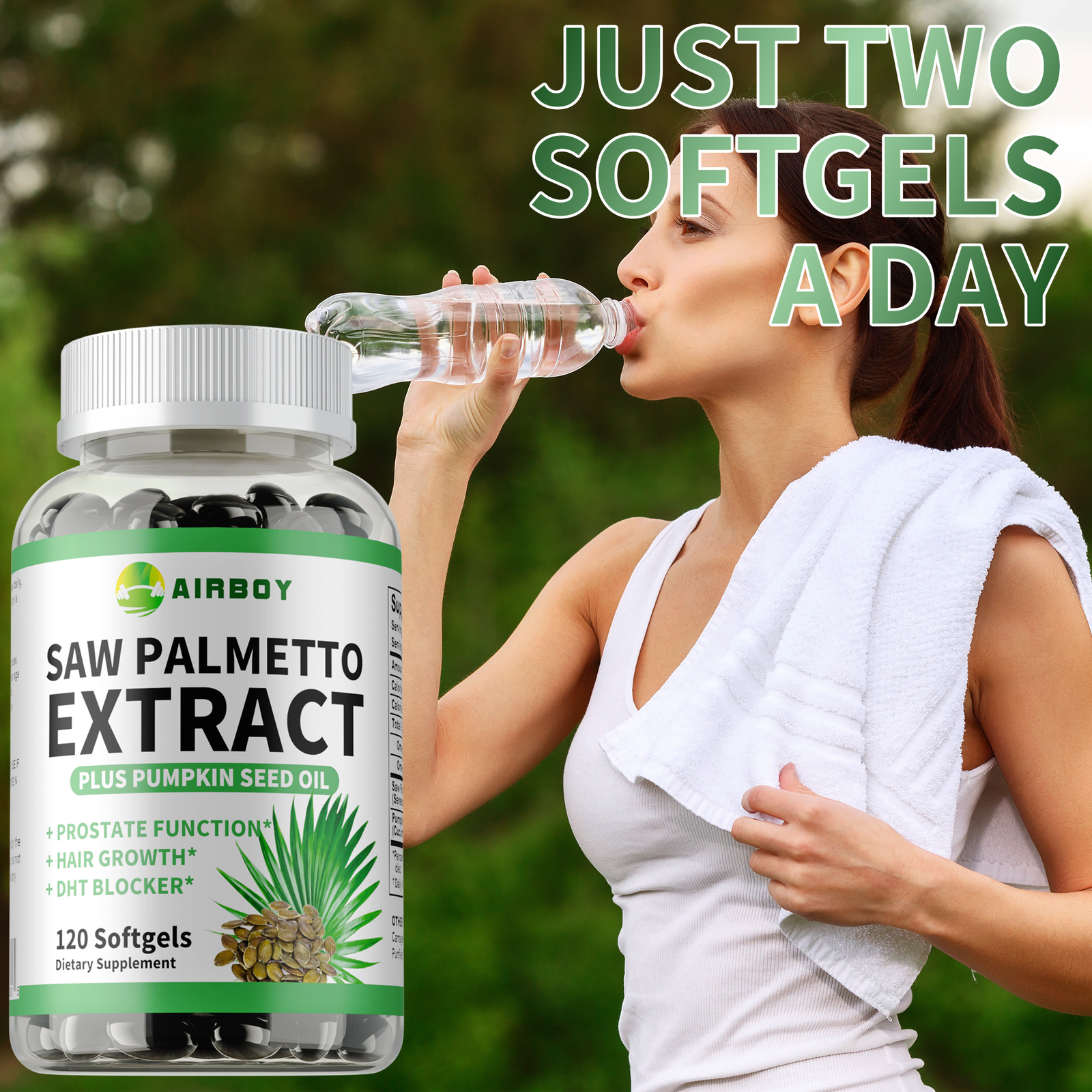 Saw Palmetto Extract – with Pumpkin Seed Oil, Prostate Health, Hair Growth