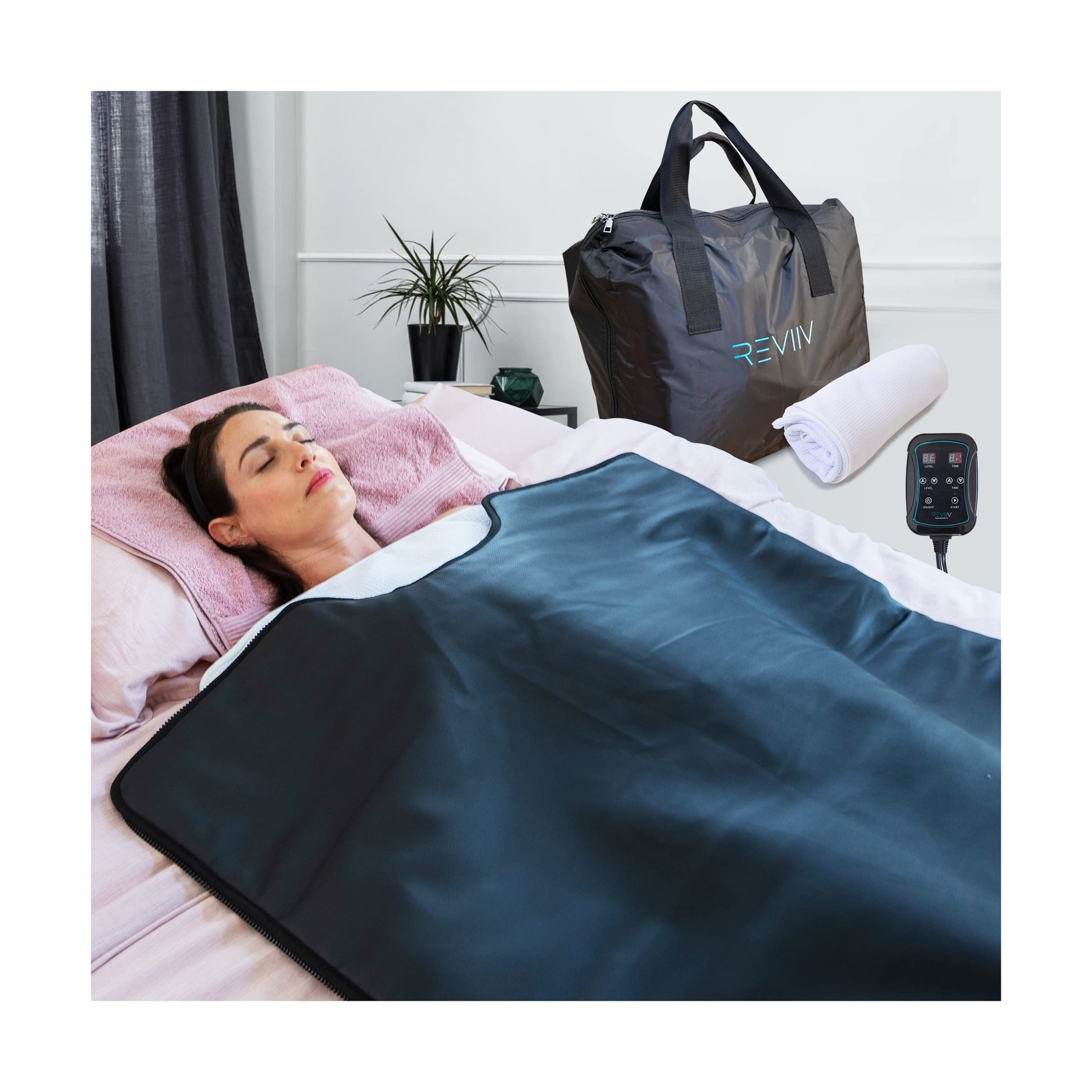 REVIIV Far Infrared Sauna Blanket – New & Improved v2.0 with Low EMF Insert T…