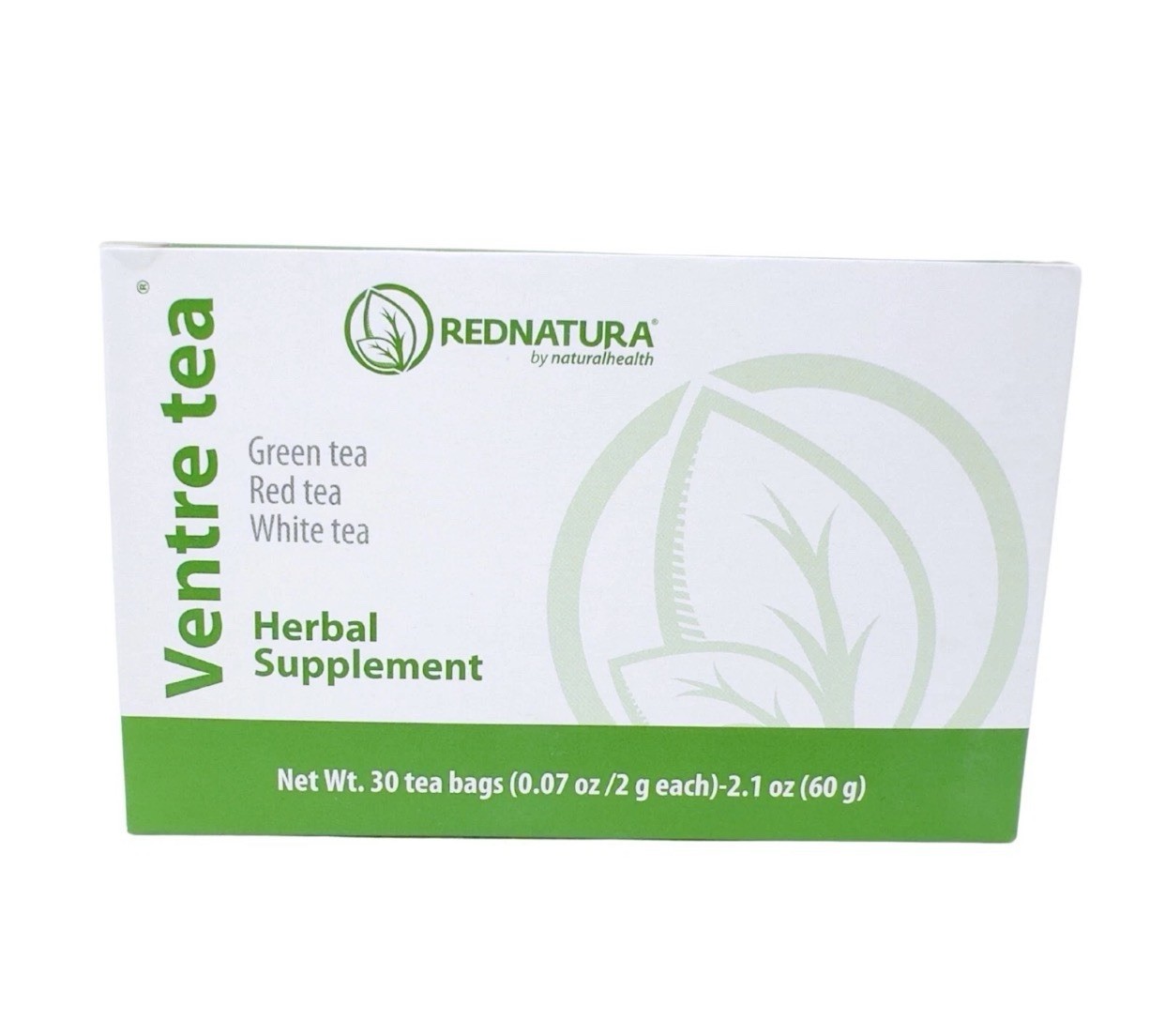 REDNATURA VENTRE TEA Herbal Supplement Net Wt. 30 Tea bags (0.7oz/2g each)