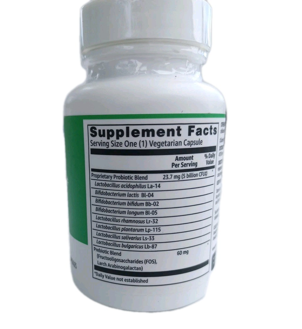 3 Probiotic 5 Billion CFU No Artificial Colors Gluten-Free 60 Veg Exp 9/25