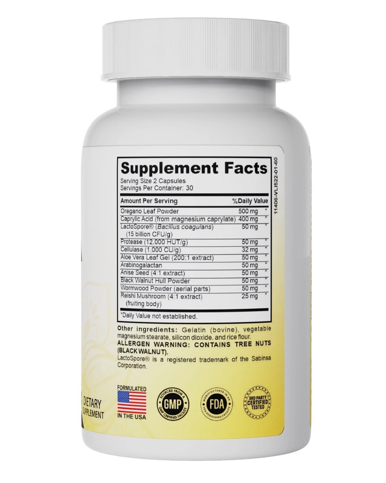 NEW Pure Peak Candida Cleanse-Boost Gut&Colon Health-60 Caps – for Men&Women