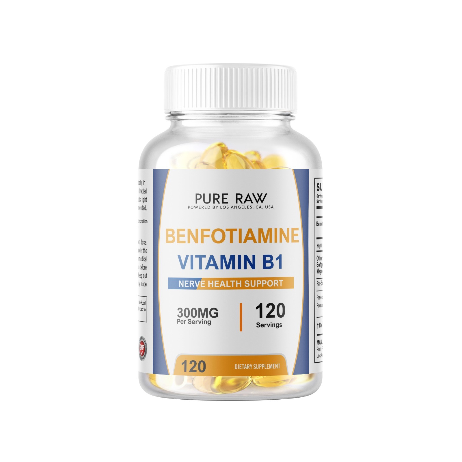 Benfotiamine Vitamin B1 300mg USA Gluten Free and Non-GMO 240 Softgels USA MADE