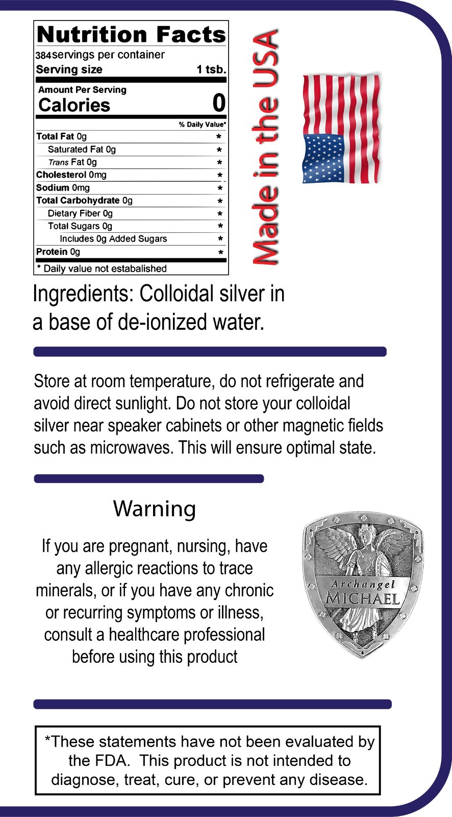 Colloidal Silver 64 oz Angels Lab 10ppm Half a Gallon