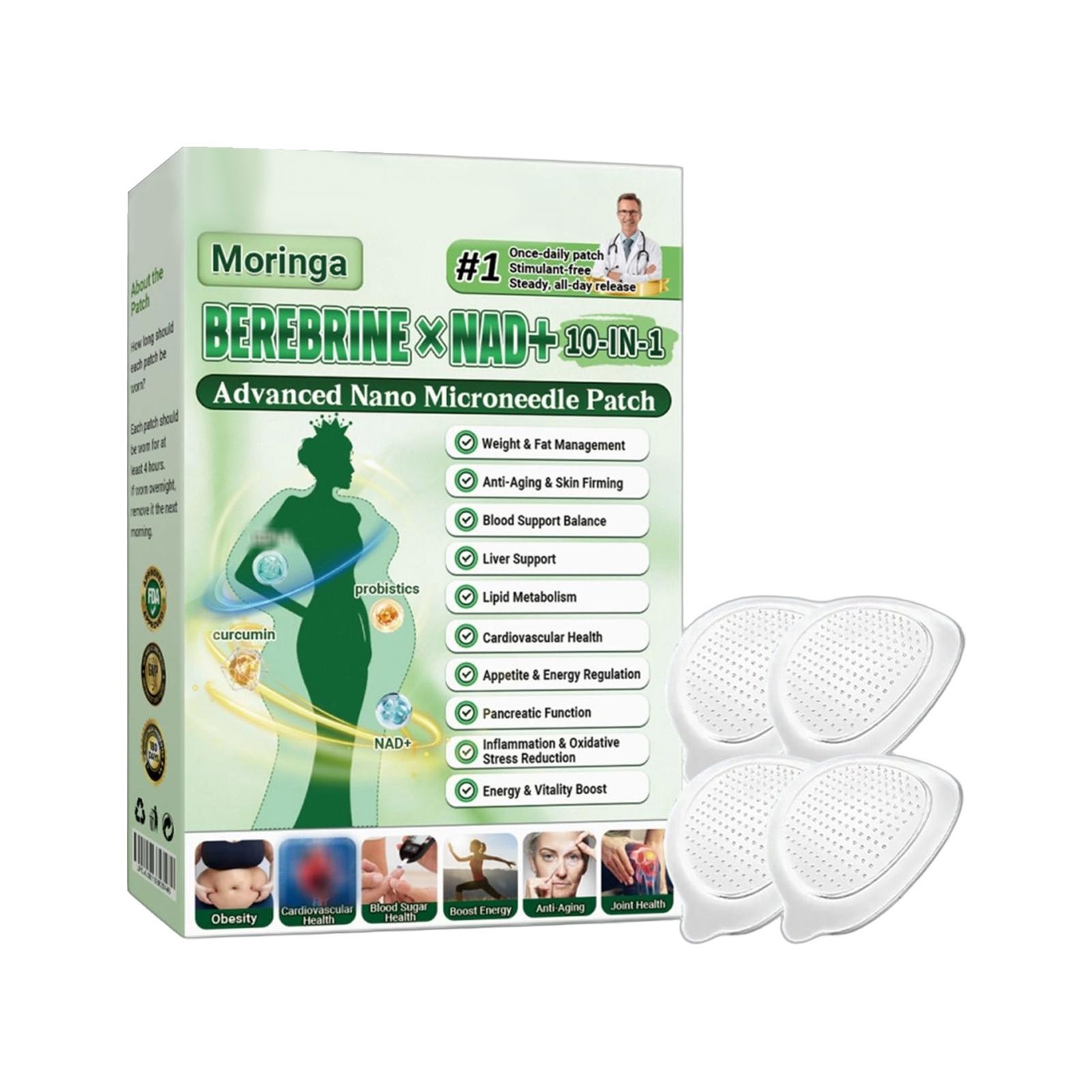 Nano Microneedle Weightloss Patch plant-based Body Sculpting Supplies Mild