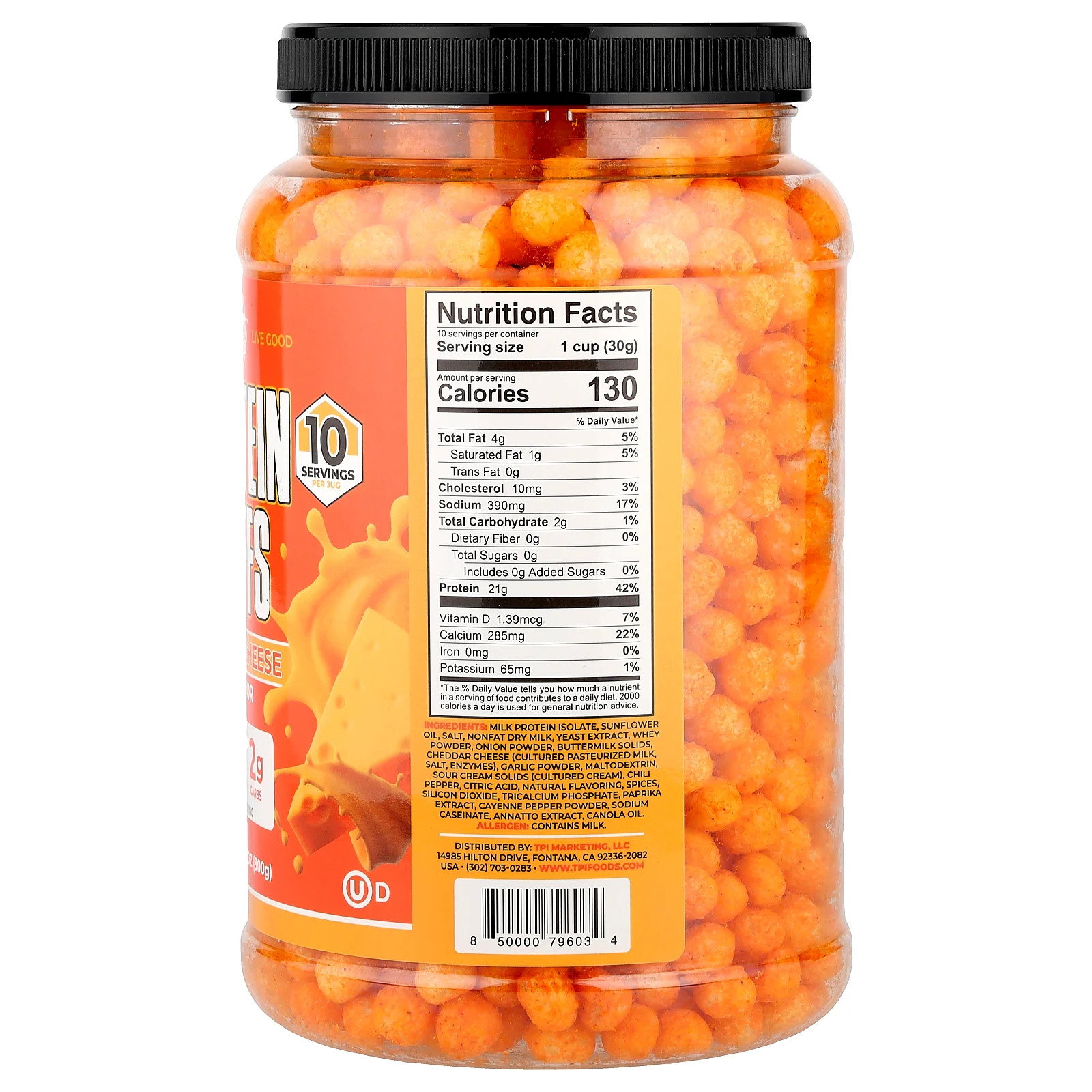 Protein Puffs, Nacho Cheese, 10.6 oz (300 g)