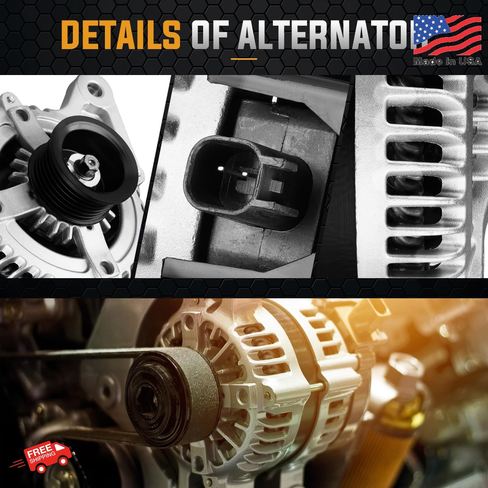 New Alternator for 2008 2009 2010 Chrysler Town & Country Van 3.3 3.8L, 2008 Voy