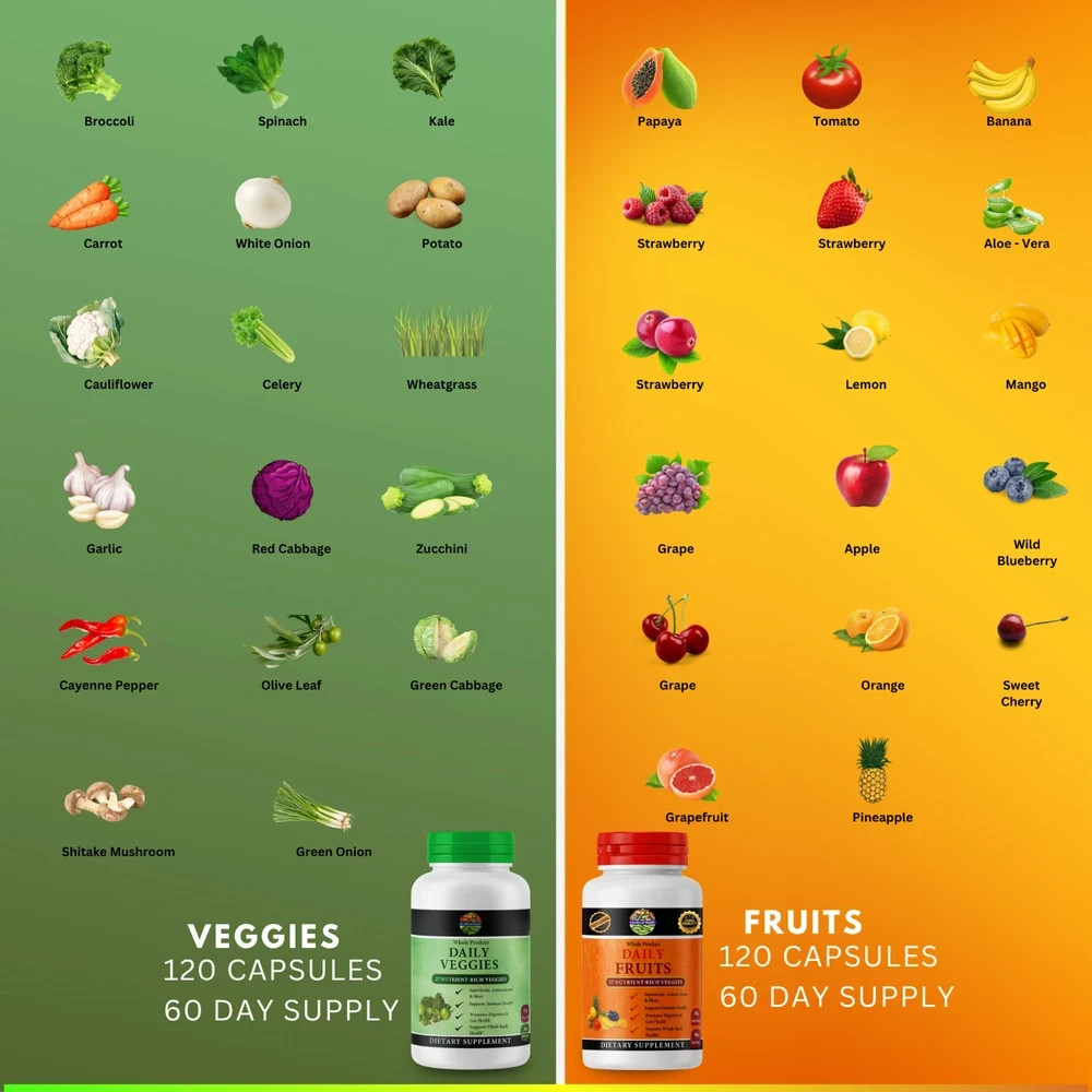 Garden OF Health! Fruits Veggies Superfood Daily Immune Digest Formula 240 Caps