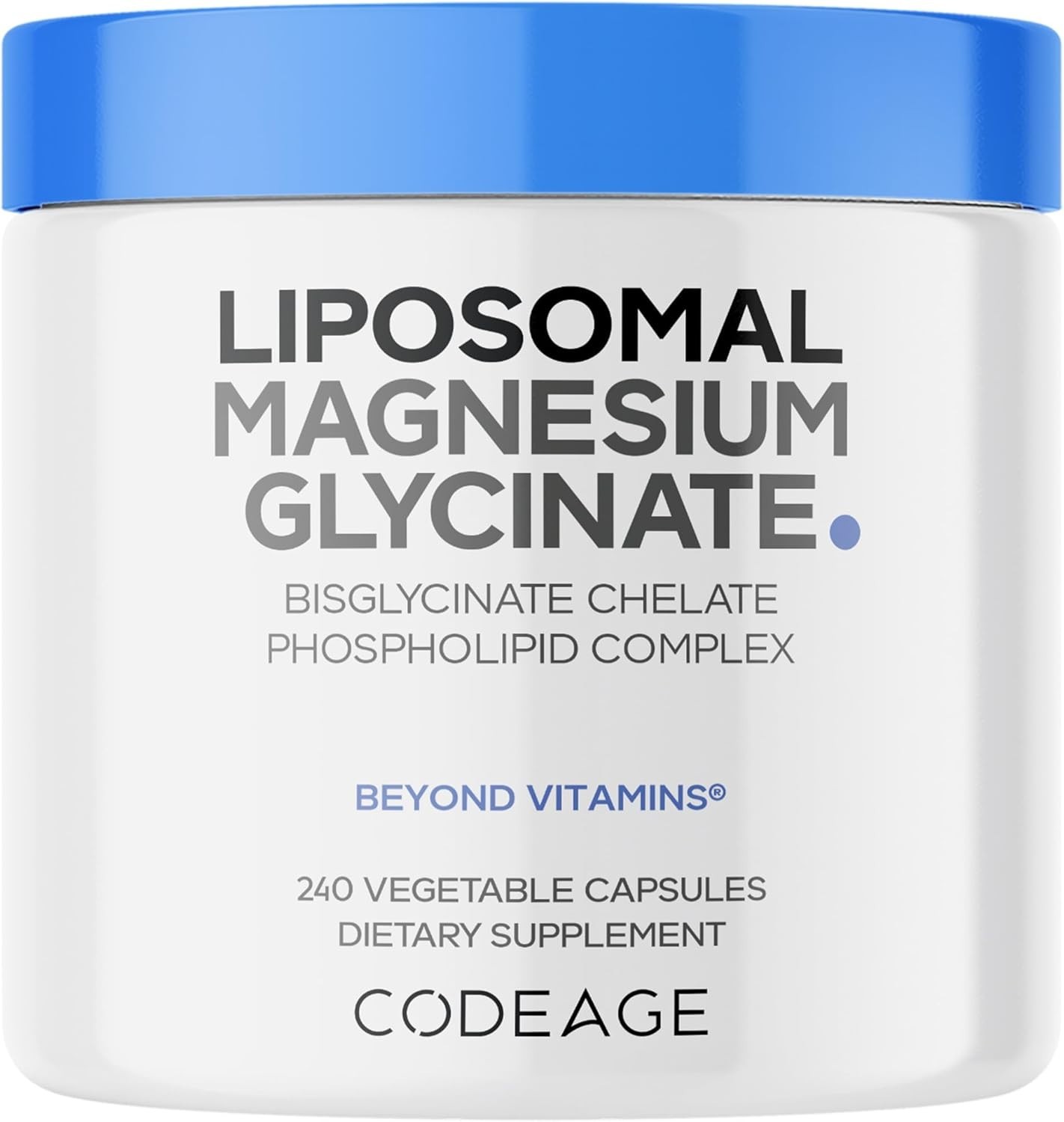 Codeage Liposomal Magnesium Glycinate 240 Count (Pack of 1), No Color