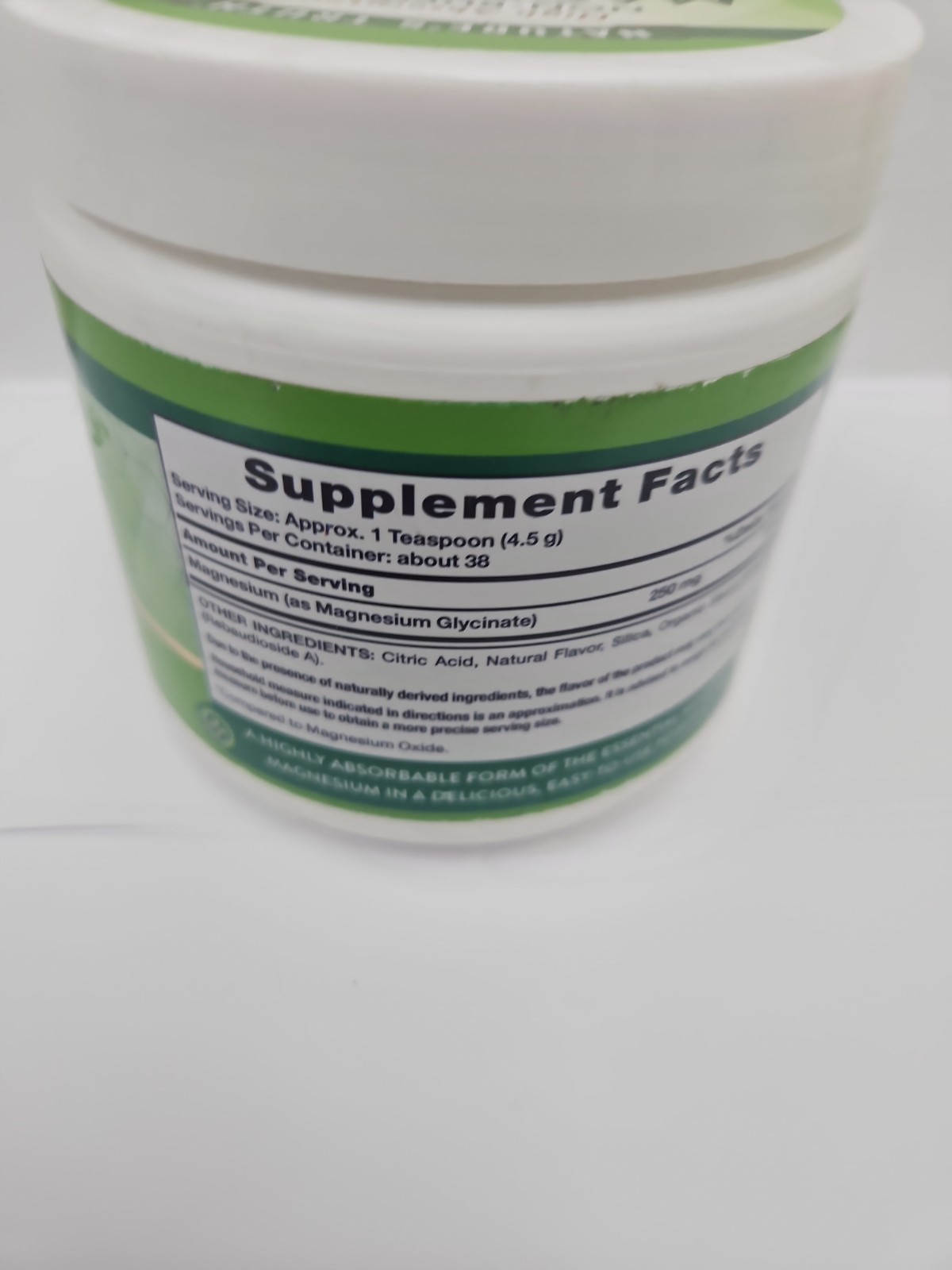 Natures Truth Magnesium Glycinate Powder Lemon 6oz Exp 03/2027