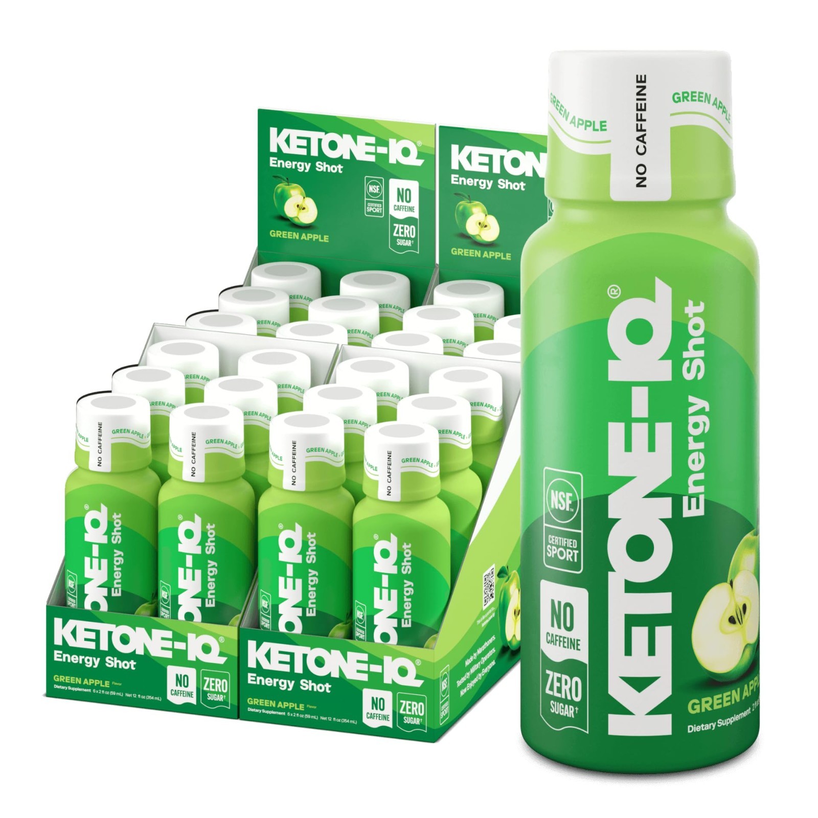 Caffeine-Free Exogenous Ketone Energy Shots – 24 Pack, 10g Ketones, Sugar-Free,