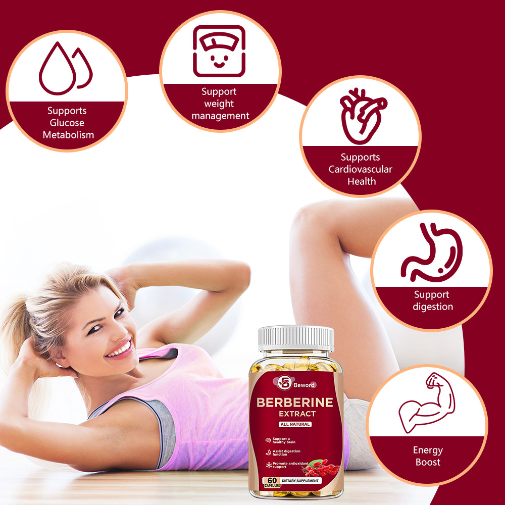 Premium Berberine HCL 1200mg for Cardiovascular & Overall Wellness Support