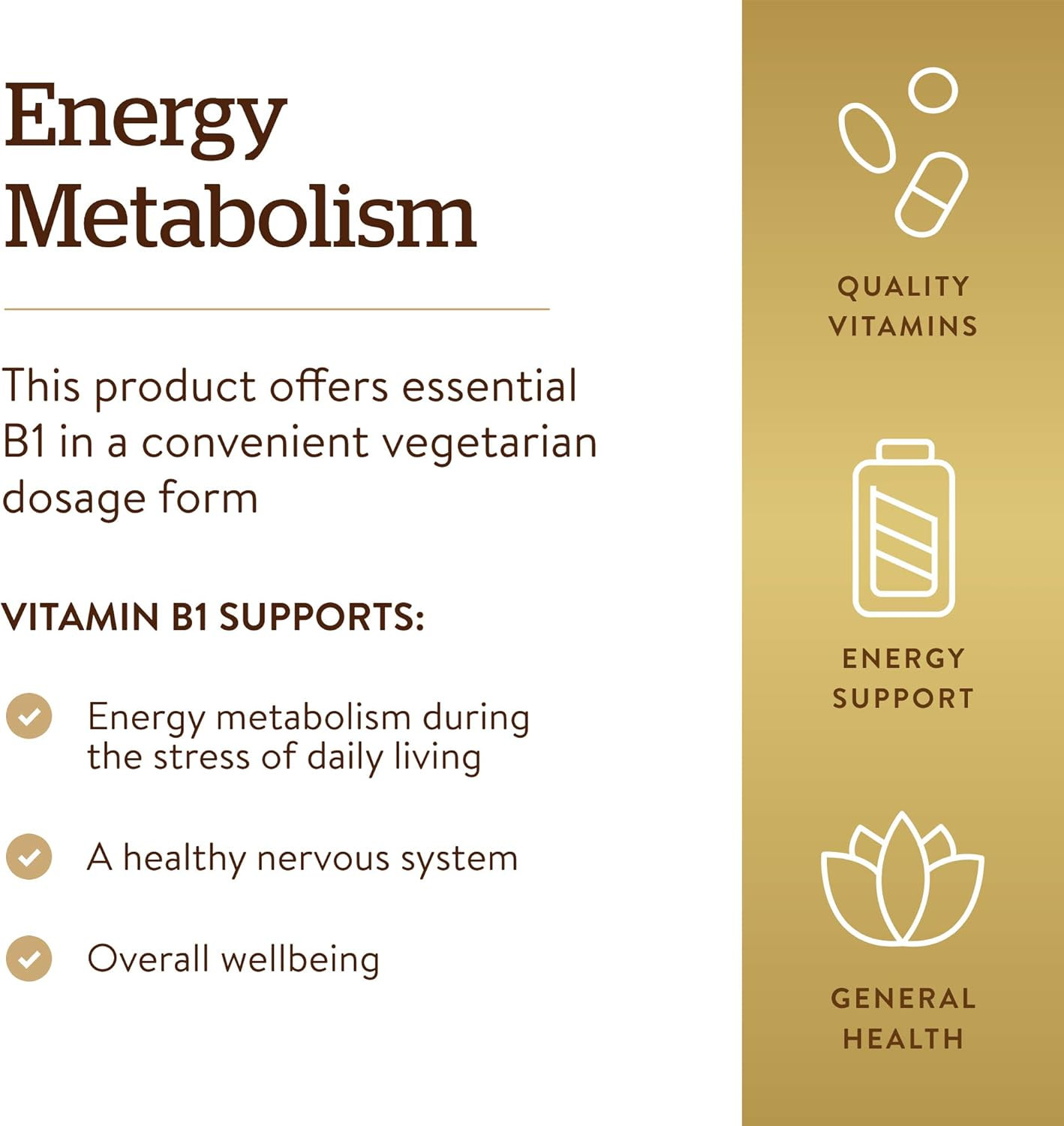 Vitamin B1 (Thiamin) 500 Mg, 100 Tablets – Energy Metabolism, Healthy Nervous…