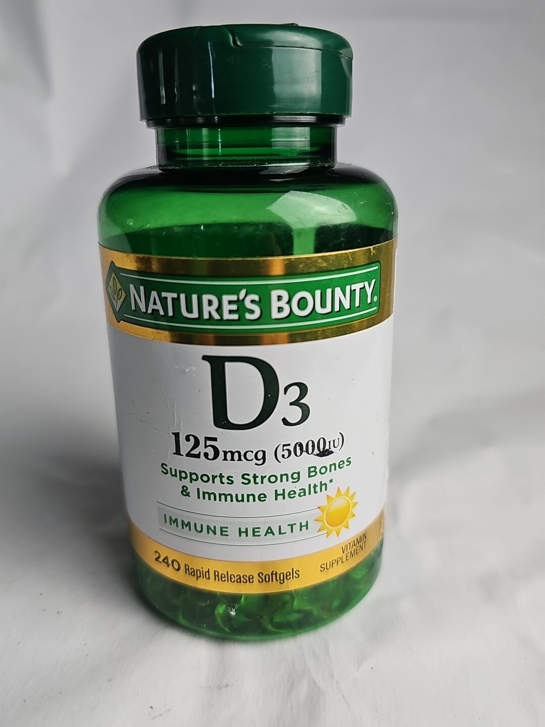 Nature’s Bounty Vitamin D3 50mcg (2000IU) Bone & Immunity 240 Soft Gels