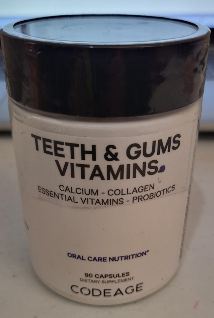 Codeage Teeth & Gums Vitamins + Oral Probiotics, 90 Capsules, 01/26/2027
