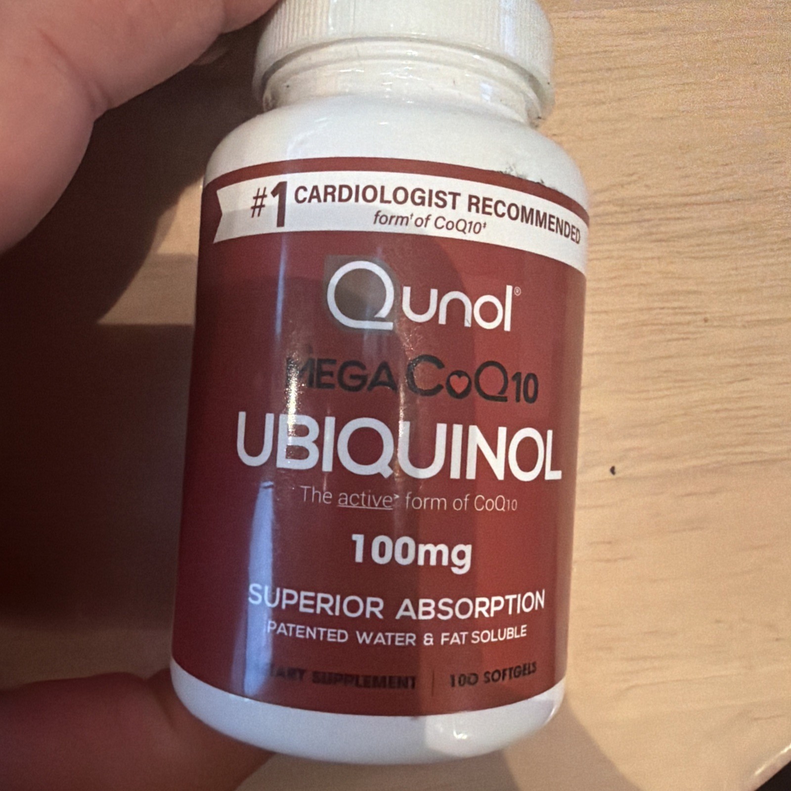 Qunol Mega Ubiquinol CoQ10 Softgels, 100mg, Antioxidant Supplement 11/26
